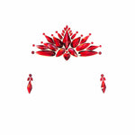 Demonica Red Crystal Face Jewels: Red / O/S | WILD FLIER GIFTS AND APPAREL