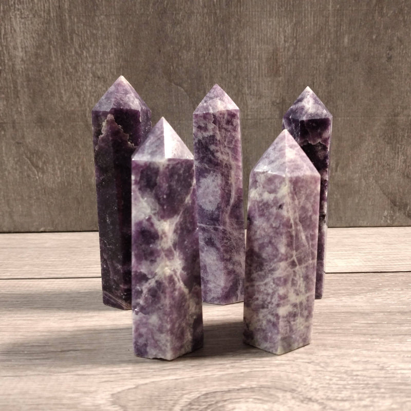 Gemstone Obelisk 3 to 4 oz: Lepidolite | WILD FLIER GIFTS AND APPAREL