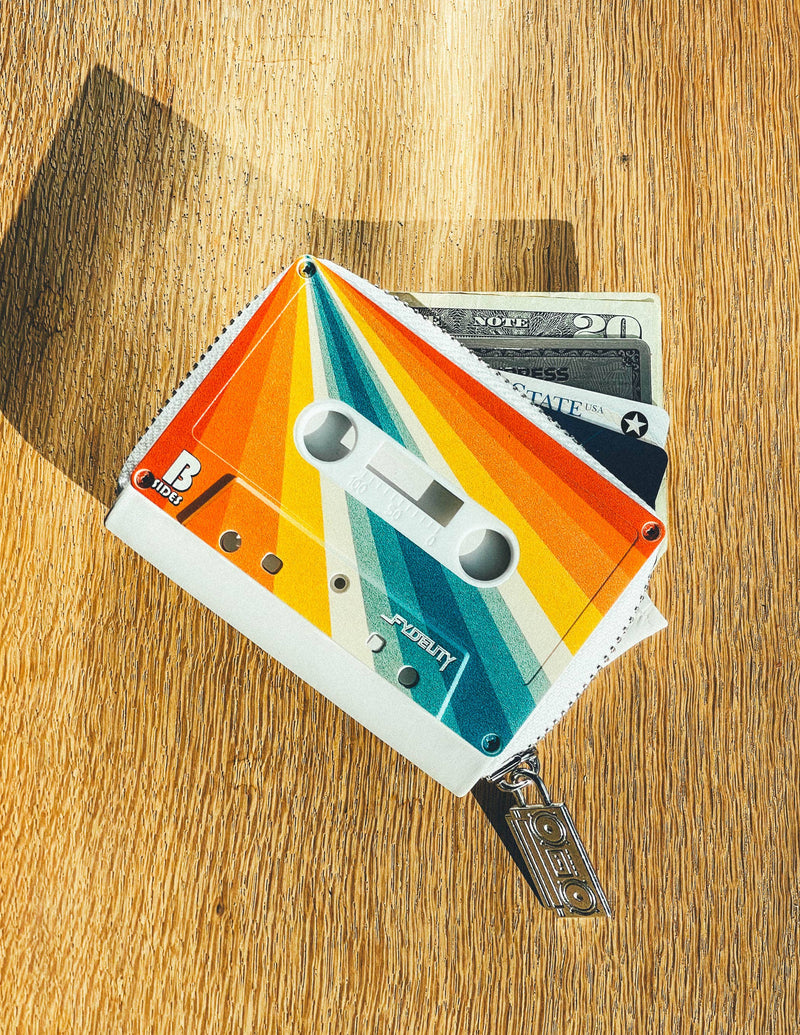 Fydelity Retro 80s Cassette Mixtape Wallet | Retro Rainbow