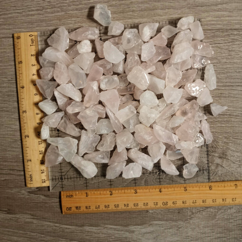 Rose Quartz Tumbled Stones Semi Polished 1 Pound: Medium approx. 45 pieces | WILD FLIER GIFTS AND APPAREL