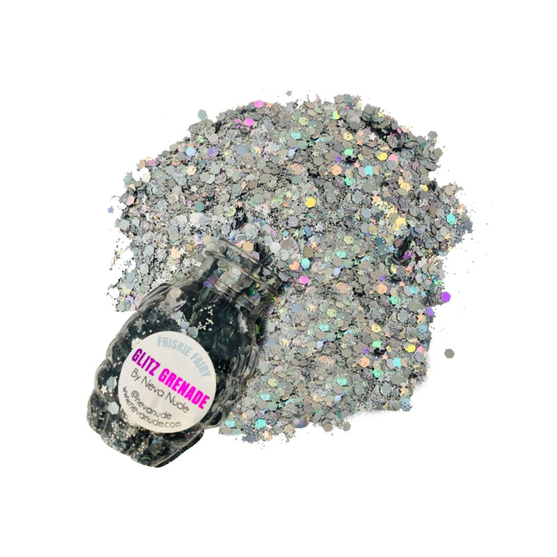 Friskie Fairy Cosmetic Grade Glitter Glitz Grenade Keychain in Aloe Gel: Iridescent Look / Aloe Gel / O/S | WILD FLIER GIFTS AND APPAREL