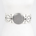 Faux Leather Multi Eyelet Round Western Belt: SL | WILD FLIER GIFTS AND APPAREL