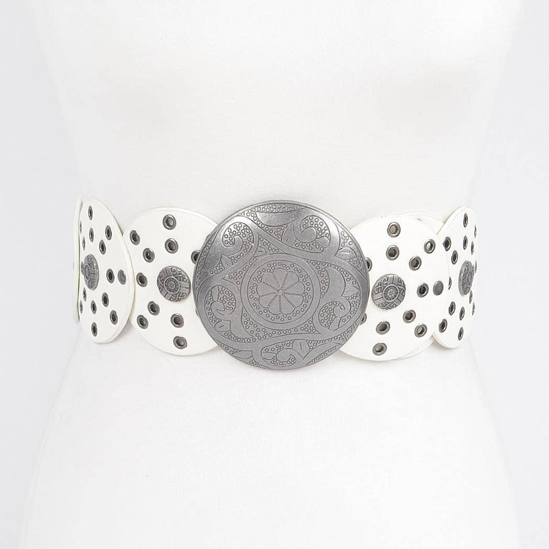 Faux Leather Multi Eyelet Round Western Belt: SL | WILD FLIER GIFTS AND APPAREL