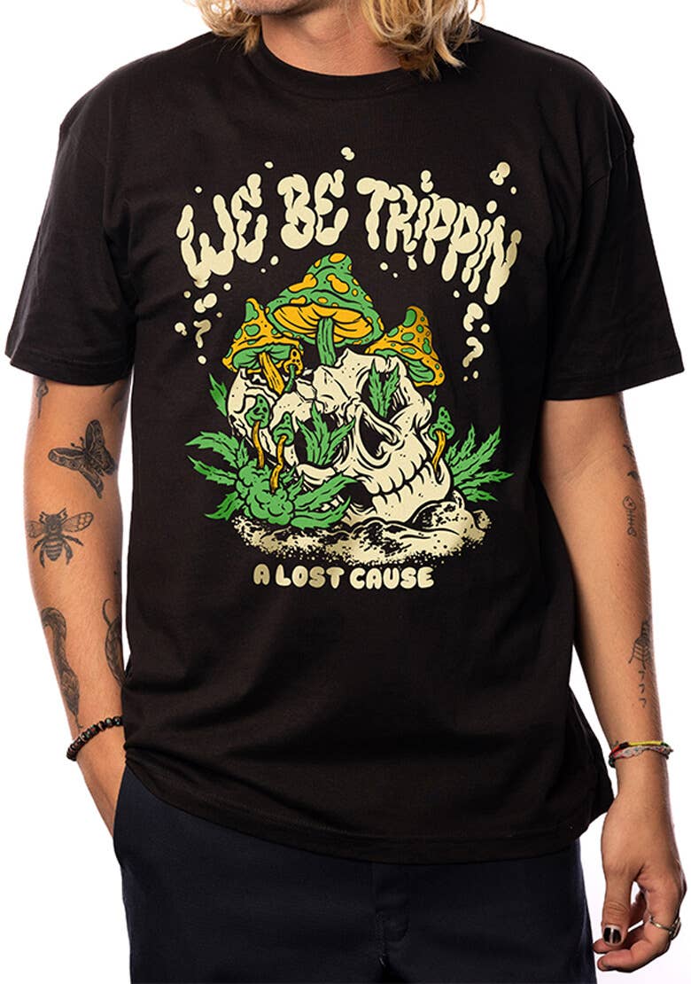 We Be Trippin Tee    : Black / S | WILD FLIER GIFTS AND APPAREL