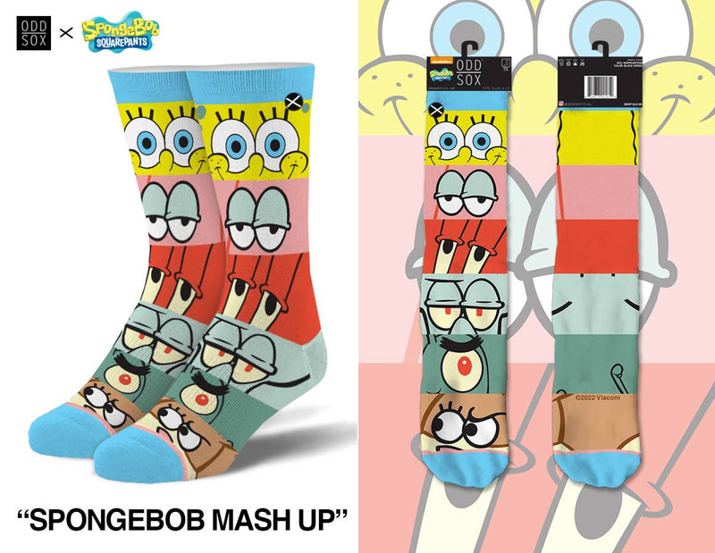 Spongebob Mashup - Mens Crew Straight