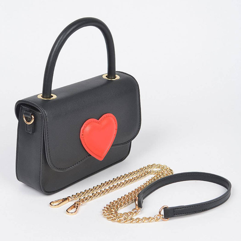 Enamel Top Handle Bag: Black | WILD FLIER GIFTS AND APPAREL