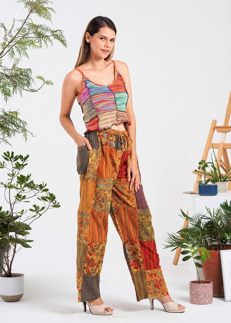 Shroom patch straight pants (KT-1412): Assorted (Available Colors) / Free Size | WILD FLIER GIFTS AND APPAREL