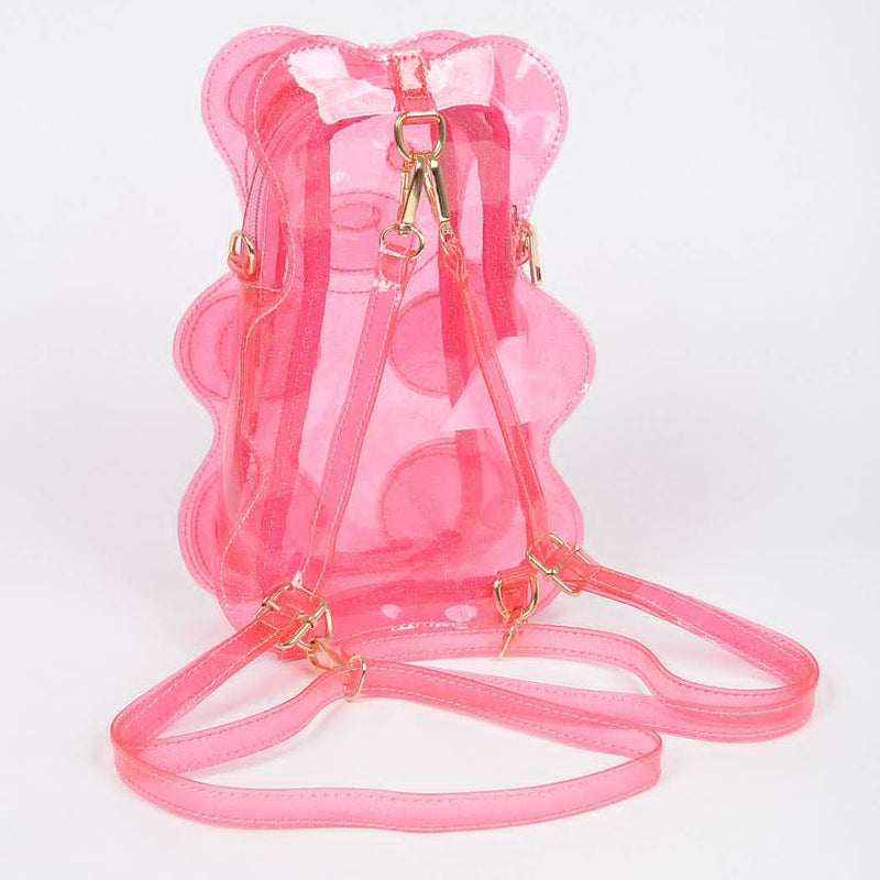 Gummy Teddy Bear Transparent Backpack