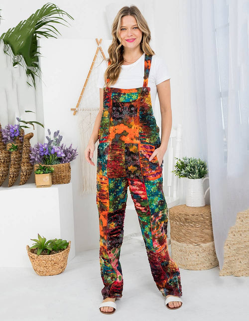 Floral Tie-dye Razor Cut Jumpsuit (KT-1341): Assorted Colors / Free Size | WILD FLIER GIFTS AND APPAREL