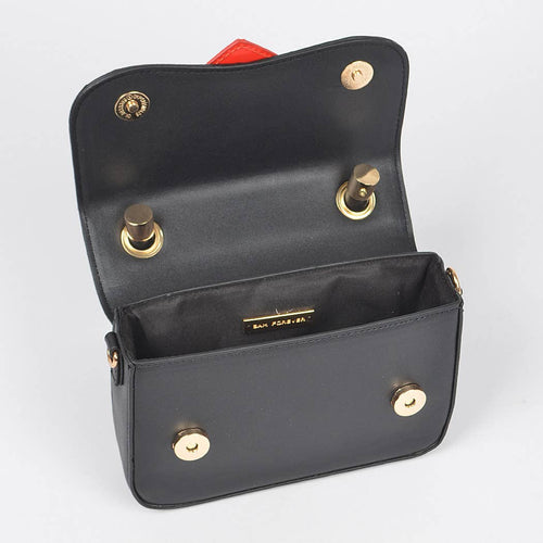 Enamel Top Handle Bag: Black | WILD FLIER GIFTS AND APPAREL