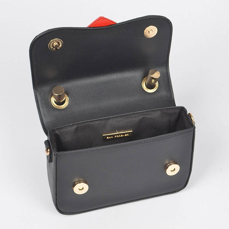 Enamel Top Handle Bag: Black | WILD FLIER GIFTS AND APPAREL