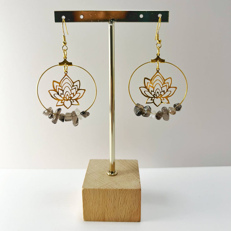 Lotus Gemstone Boho Earrings - Assortment 10 Pairs | WILD FLIER GIFTS AND APPAREL