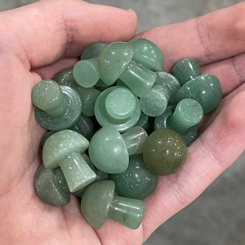 Small Gemstone Mushrooms: Aventurine | WILD FLIER GIFTS AND APPAREL
