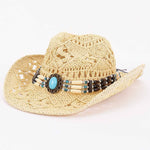 Faux Straw Cowboy Hat: KH | WILD FLIER GIFTS AND APPAREL