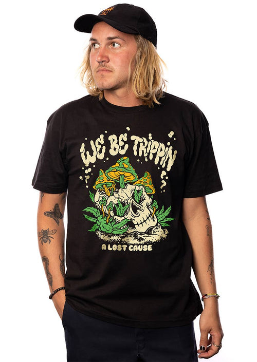 We Be Trippin Tee    : Black / S | WILD FLIER GIFTS AND APPAREL