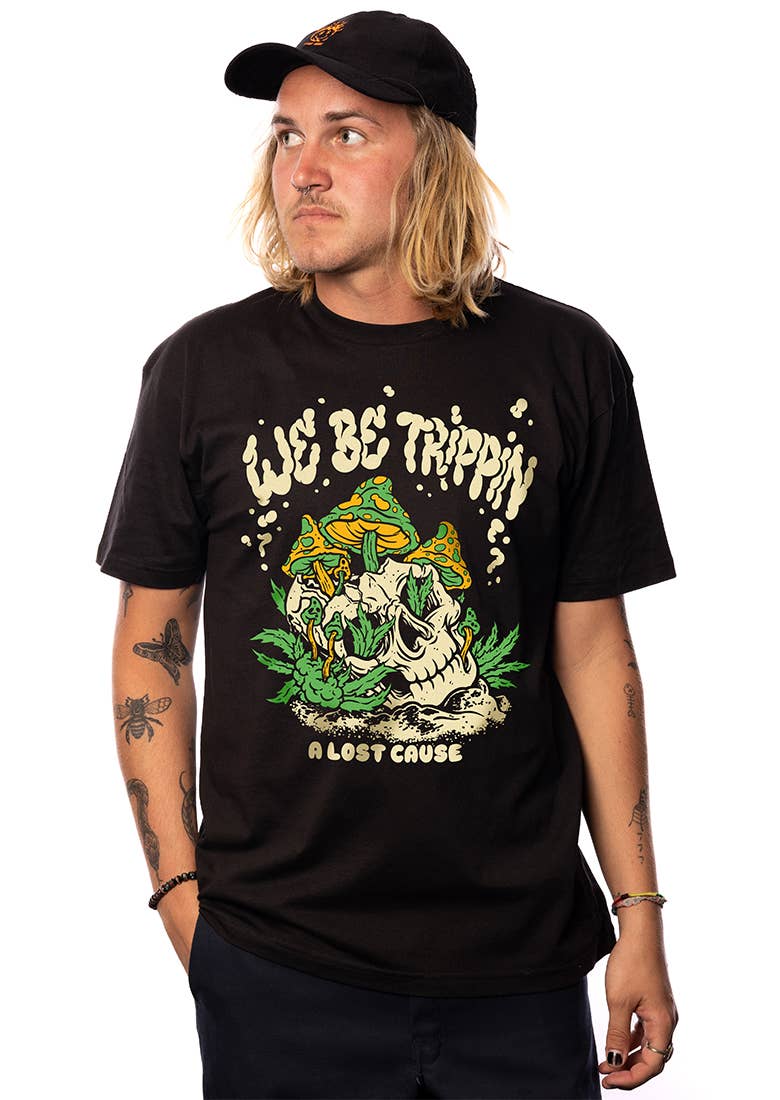 We Be Trippin Tee    : Black / S | WILD FLIER GIFTS AND APPAREL