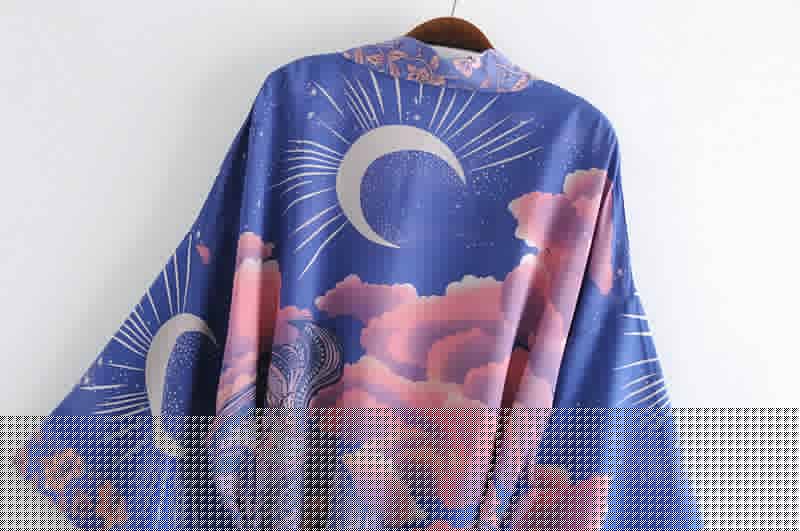 Bohemian Moon Kimono - Small Size | WILD FLIER GIFTS AND APPAREL