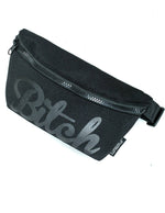 83024: Fanny Pack | Slim | WERDS Bitch Black & Black | WILD FLIER GIFTS AND APPAREL