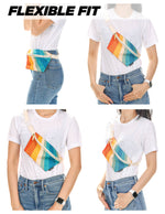 83864: Fanny Pack | Slim | Recycled RPET | Retro Rainbow | WILD FLIER GIFTS AND APPAREL