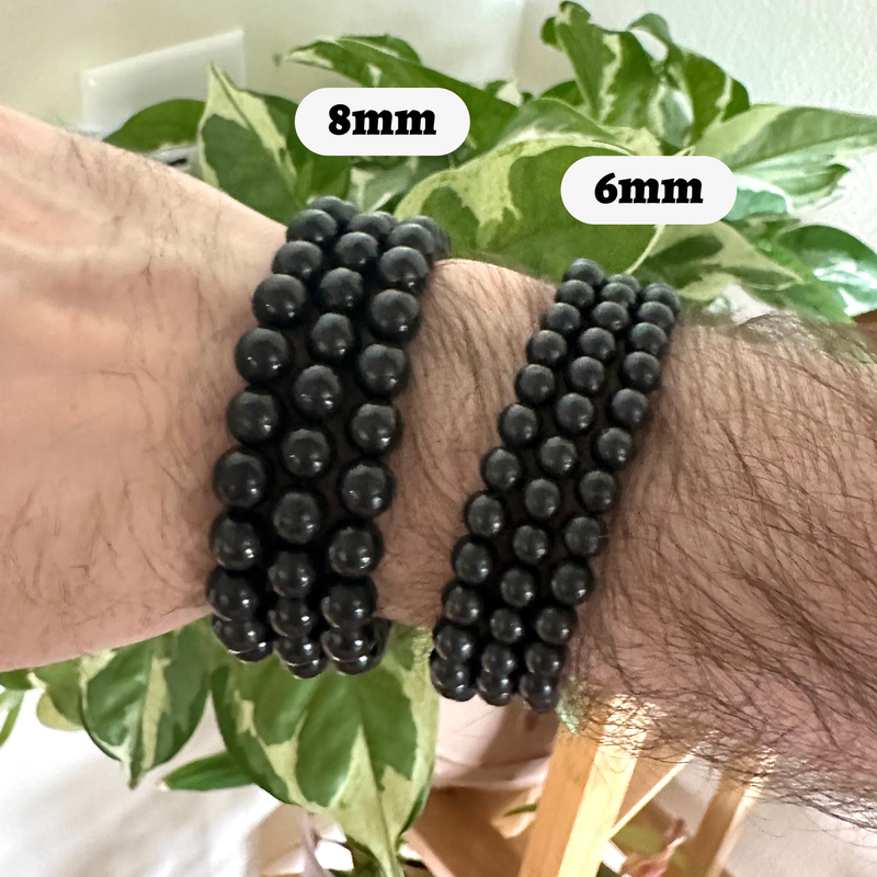 Shungite Bracelet 8mm (Crystals and Stones)