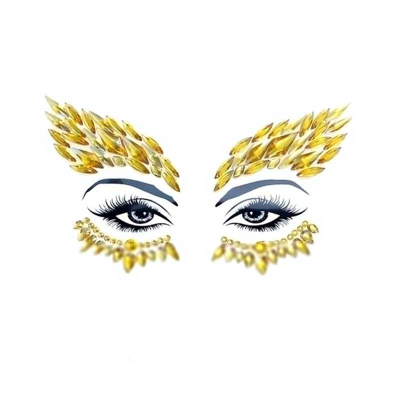 Golden Eye Crystal Face Jewels: Gold / O/S | WILD FLIER GIFTS AND APPAREL