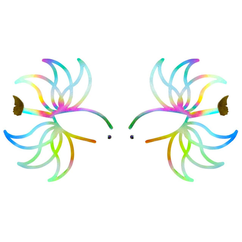 Rainbow Petal Glow Holographic Face Sticker: Holographic / O/S | WILD FLIER GIFTS AND APPAREL