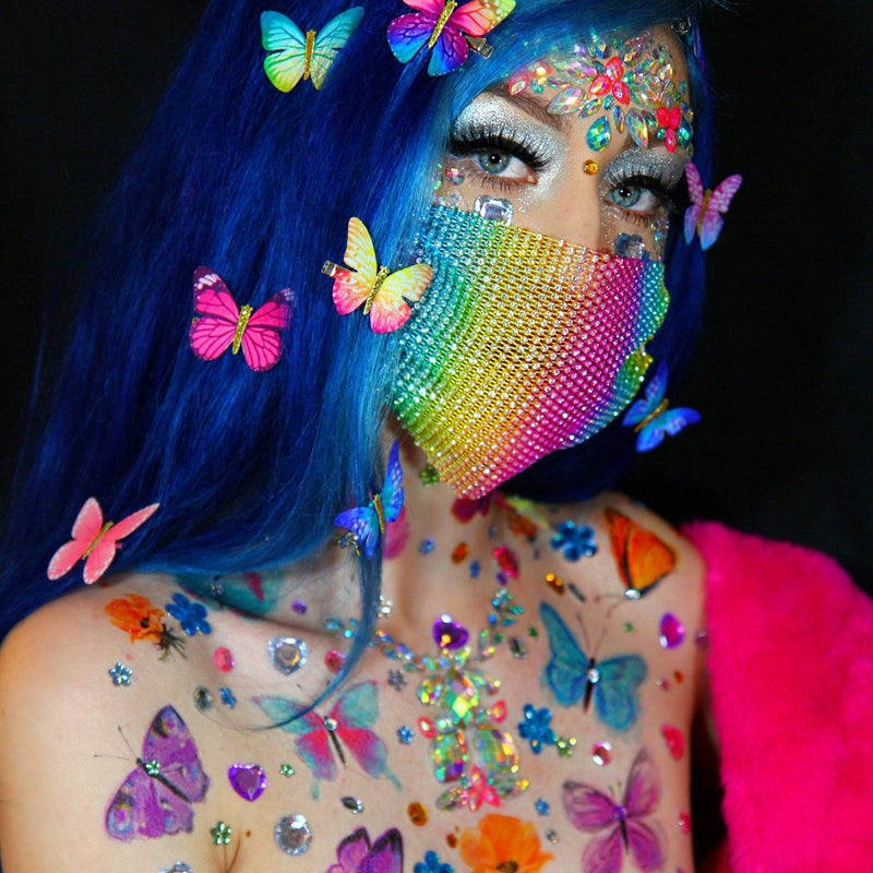 Avatar Pink & Blue Tiara Crystal Face Jewels: MULTI / O/S | WILD FLIER GIFTS AND APPAREL