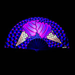 Ice Cream You Scream Super Blacklight Reactive Folding Fan: MULTI / O/S | WILD FLIER GIFTS AND APPAREL