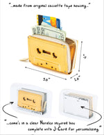 Fydelity Retro Cassette Wallet | Gold Chrome