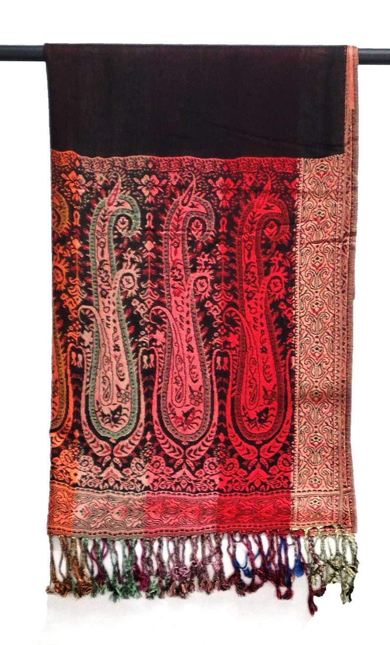6 Pack Pashmina Paisley Section Rainbow Shawl Wraps Assorted | WILD FLIER GIFTS AND APPAREL