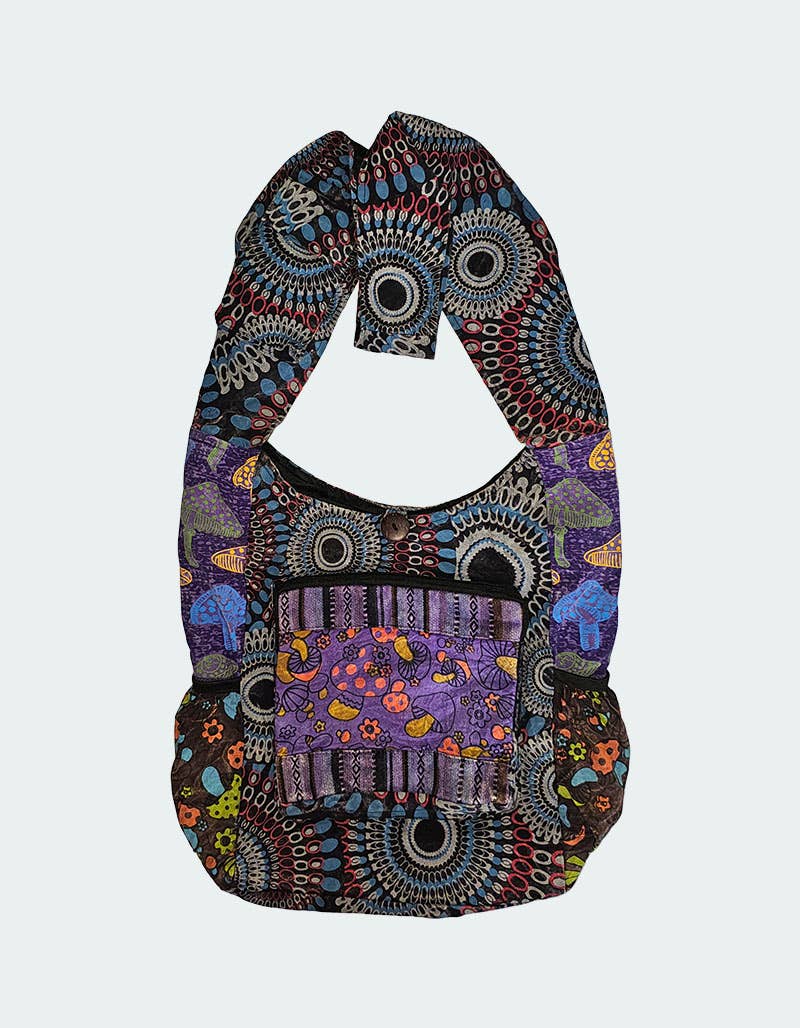 Mushroom Hobo Bag : Patchwork / One Size | WILD FLIER GIFTS AND APPAREL