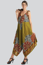 Mandala Print Rayon Harem Jumpsuit (TH-1341): Free Size | WILD FLIER GIFTS AND APPAREL