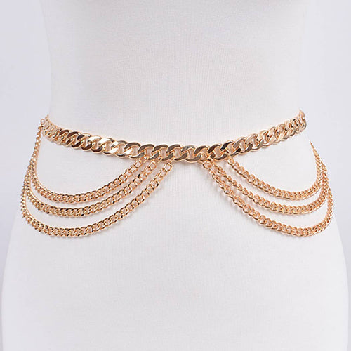 Symmetric Chain Belt: Gold | WILD FLIER GIFTS AND APPAREL