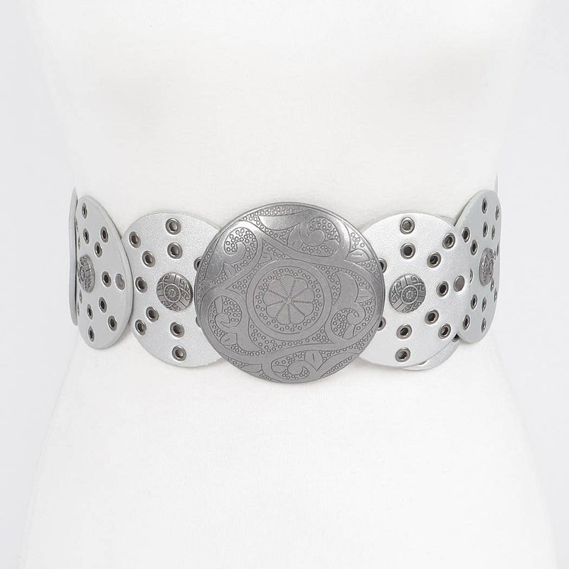 Faux Leather Multi Eyelet Round Western Belt: SL | WILD FLIER GIFTS AND APPAREL