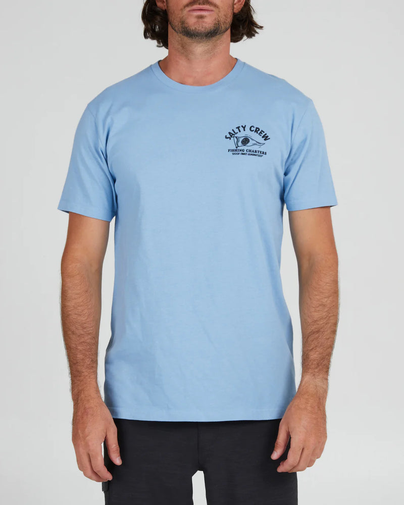 Salty Crew Fishing Charters Marine Blue Premium S/S Tee - WILD FLIER GIFTS AND APPAREL