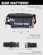Fydelity Fanny Pack |Ultra-Slim| Recycled RPET | WERDS Fuck You
