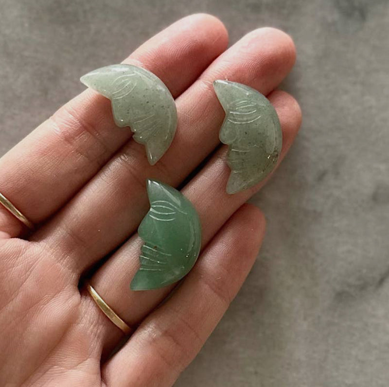 Pebble House Aventurine Moon Face (Crystals & Stones)