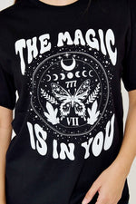 Organic Generation “The Magic Is In You” Boyfriend Tunic Tee Crew Top - WILD FLIER GIFTS AND APPAREL
