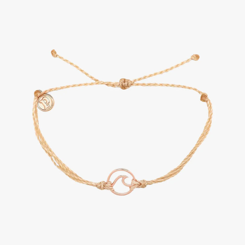 Pura Vida Rose Gold Wave Bracelet-Blush - WILD FLIER GIFTS AND APPAREL