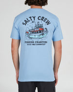 Salty Crew Fishing Charters Marine Blue Premium S/S Tee - WILD FLIER GIFTS AND APPAREL