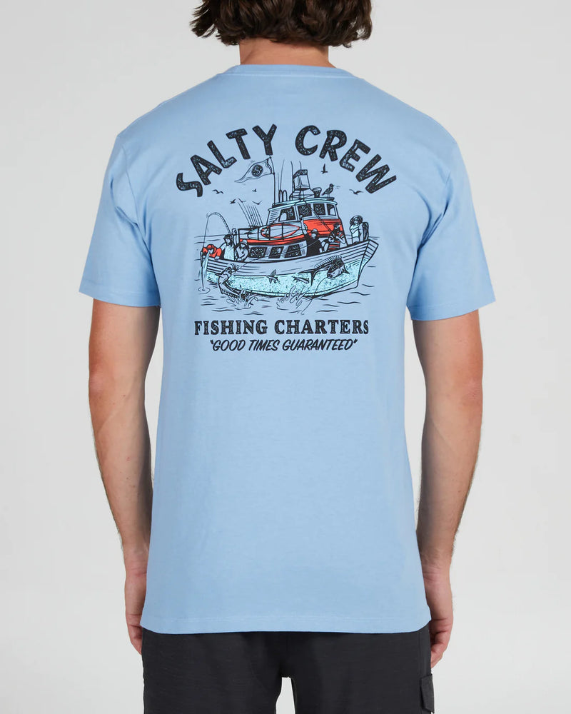 Salty Crew Fishing Charters Marine Blue Premium S/S Tee