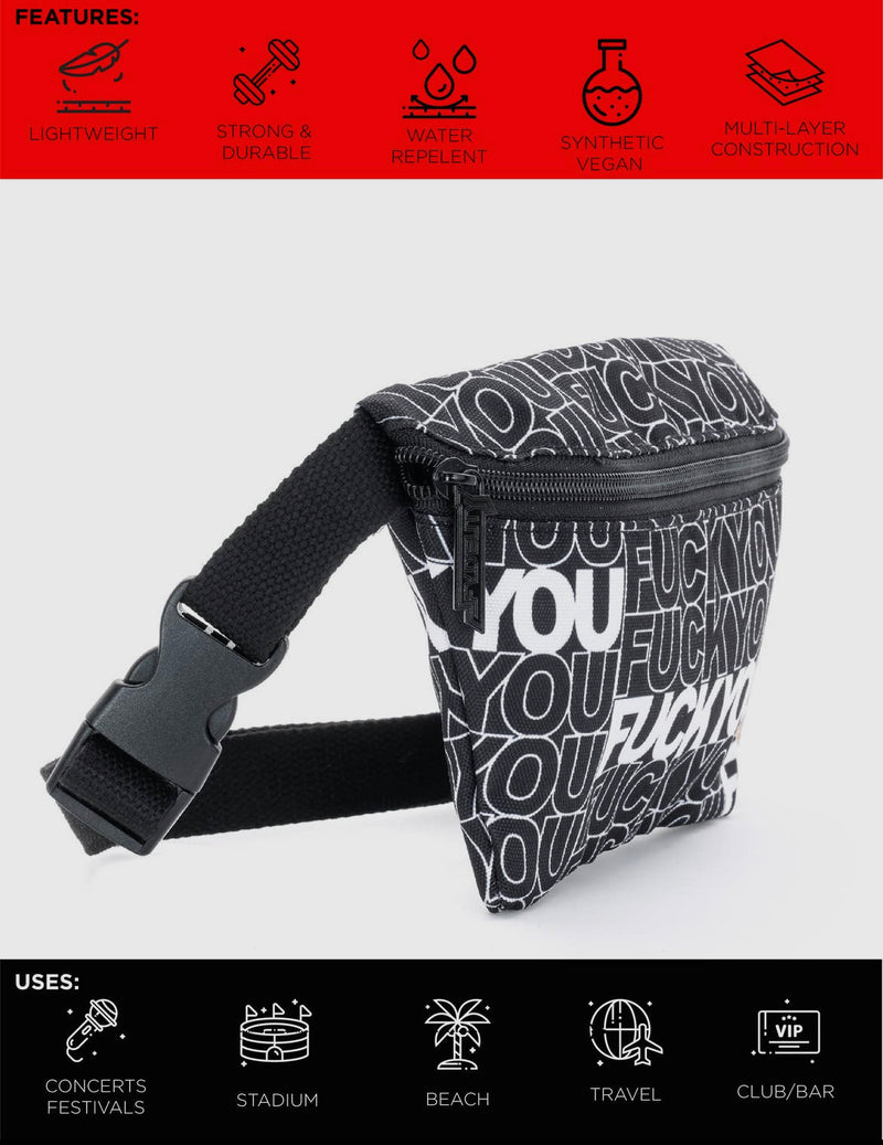 Fydelity Fanny Pack |Ultra-Slim| Recycled RPET | WERDS Fuck You