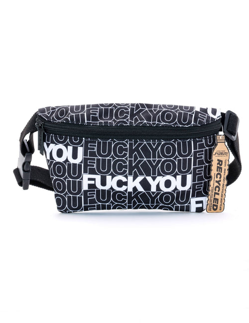 Fydelity Fanny Pack |Ultra-Slim| Recycled RPET | WERDS Fuck You - WILD FLIER GIFTS AND APPAREL