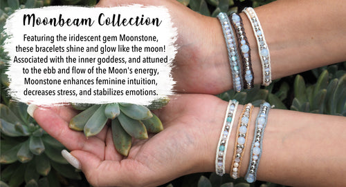 Lotus and Luna Moon Beam Single Bracelets - WILD FLIER GIFTS AND APPAREL