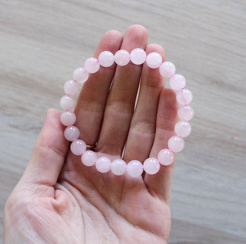 Pebble House Rose Quartz Bracelet 8mm (Crystals and Stones) - WILD FLIER GIFTS AND APPAREL