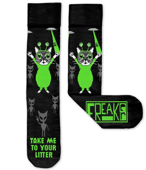 Freaker Feet Socks- Take Me To Your Litter - WILD FLIER GIFTS AND APPAREL