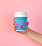 Freaker Slippy Coffee Cup Sleeve & Can Koozie- Lawn Flamingo