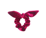 Lotus and Luna Velvet Scrunchies with Bow - WILD FLIER GIFTS AND APPAREL