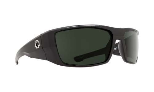 Spy Optic Dirk Black Happy Gray Green Polarized Sunglasses - WILD FLIER GIFTS AND APPAREL