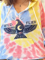 Wildflier Tie Dye Hoodie-Rainbow Spiral - WILD FLIER GIFTS AND APPAREL